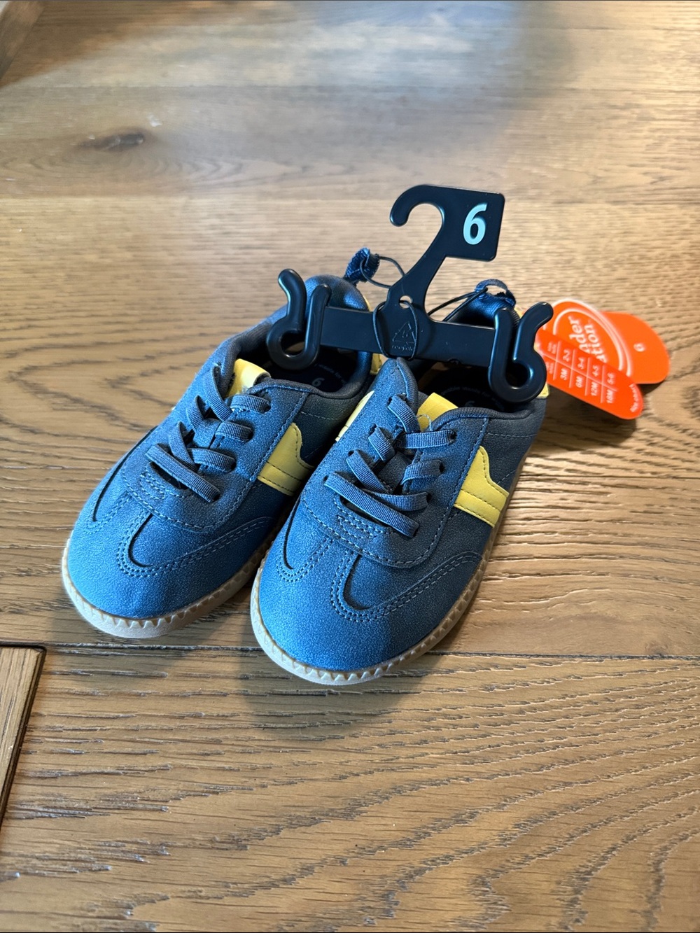 Wonder Nation Kids Blue and Yellow Casual Sneakers - Size 6